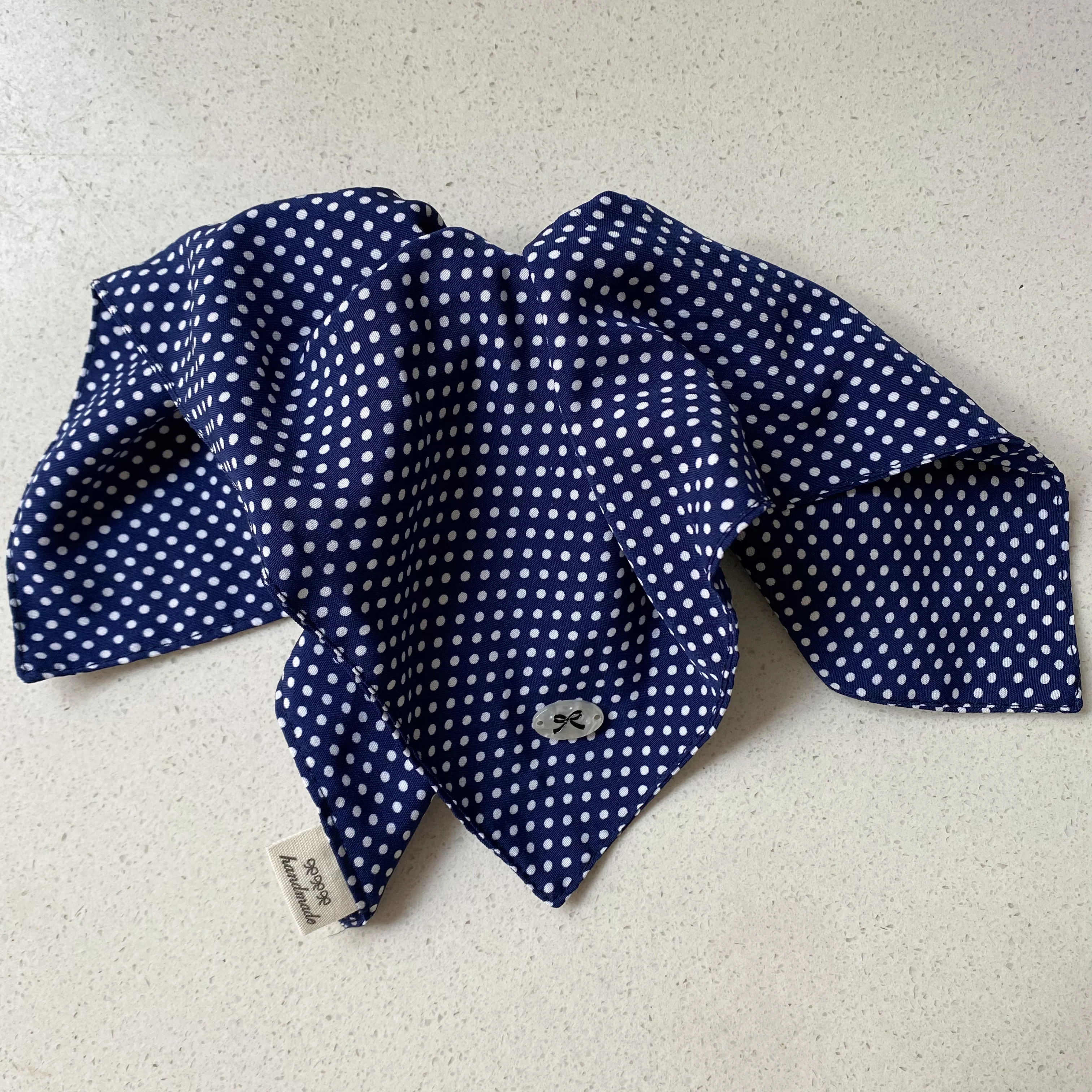 1 قطعة نمط Preppy الأزرق الداكن البولكا نقطة توك شعر ، كبير مربع وشاح الشعر التعادل ، لطيف كلية مستوحاة إكسسوارات الشعر للنساء