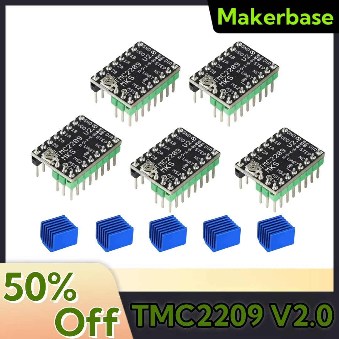 MKS TMC2209 Stepper Motor Driver Skr V2.0 Gen L Stepstick 3d Printer Parts 2.5a Uart Ultra Silent For Sgenl Genl Robin Nano