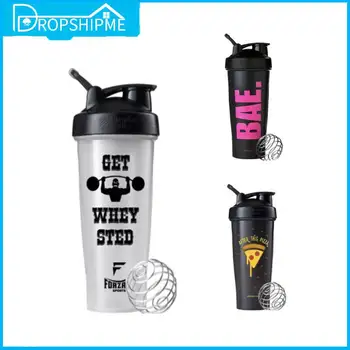 Dropshipme 휴대용 단백질 쉐이커 병, 체육관 믹싱 컵, 스포츠 피트니스 물병, 손잡이가 있는 야외 믹서 머그잔