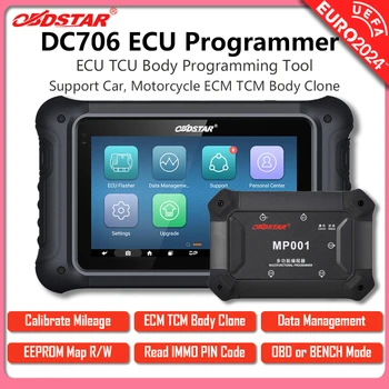 OBDSTAR DC706 ECM TCM Body Vsersion ECU Tool for Car and Motorcycle ECM/TCM/Body Clone by OBD or Bench