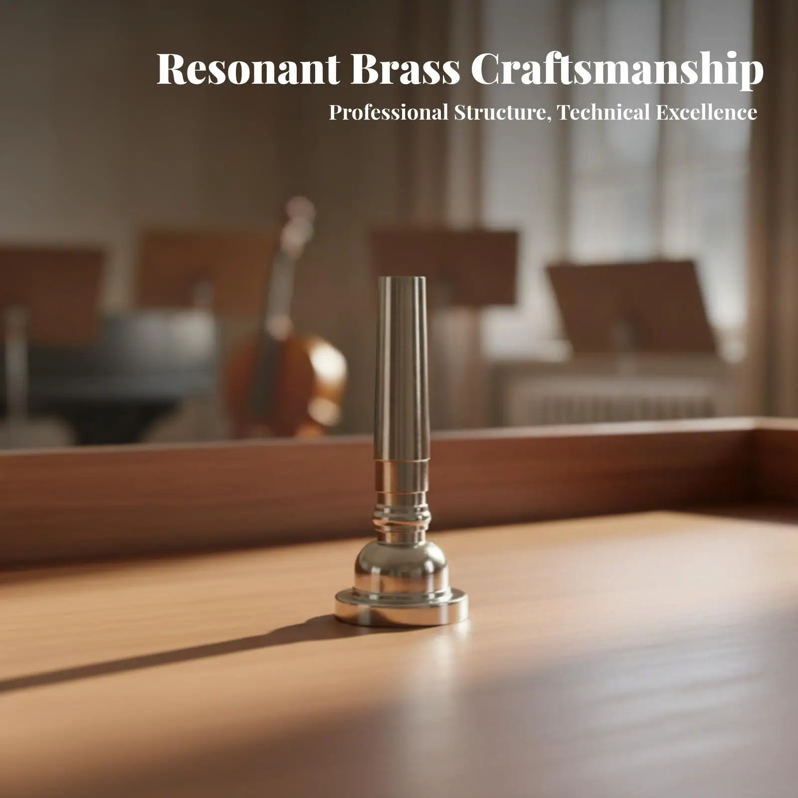 Precision Brass Bugle Mouthpiece Tapered Tube Horn Piece for Stable Intonation Play