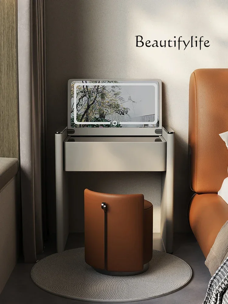 N19  mM Italian minimalist dresser clamshell mirror lamp bedroom light luxury high-end makeup table storage dressing table