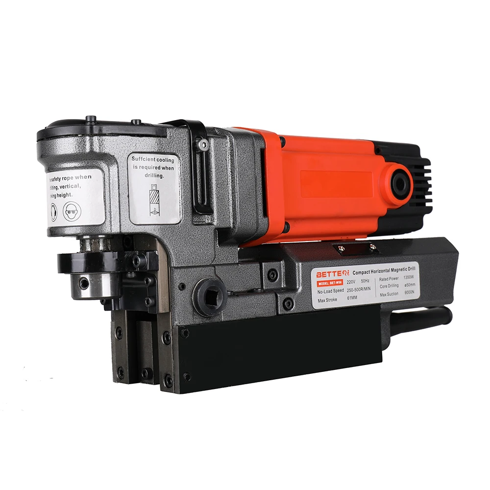

BET-50W 50mm Annular Cutter Drill 180mm Height Compact Low Profile Horizontal Magnetic Drill for Tight Space