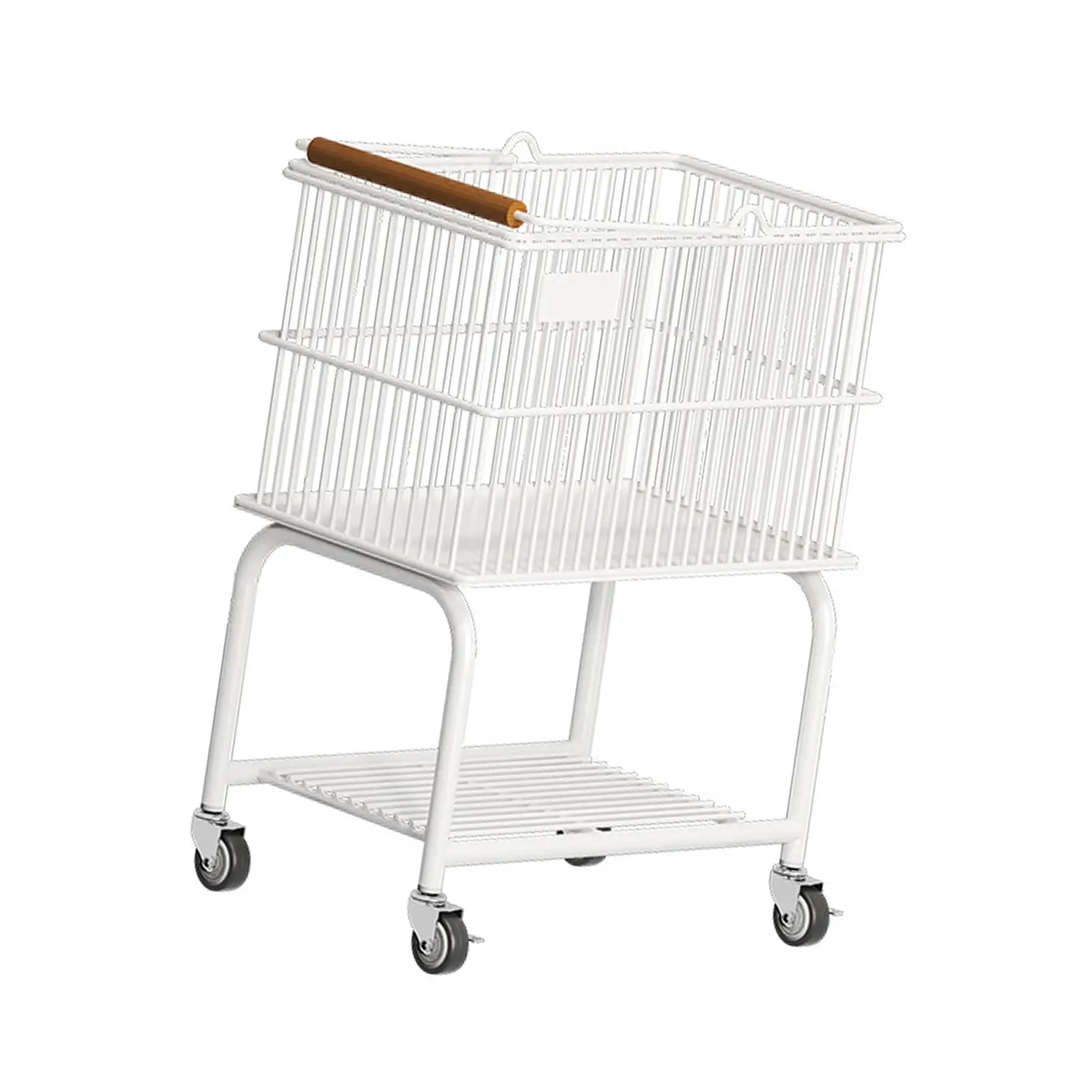 Rolling Cart Sofa Side Table Lightweight Storage Shelves Portable Mobile Bookshelf Storage Cart for Bathroom Bedroom Home