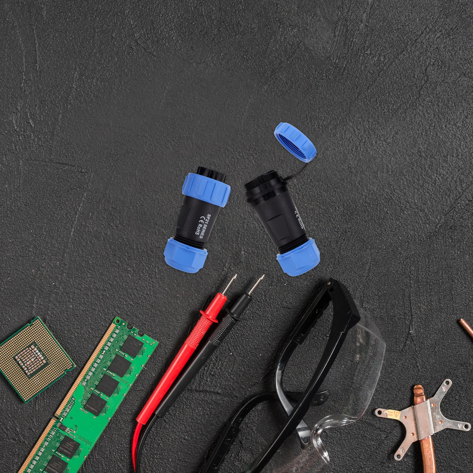 

2Pcs Weatherproof Aviation Plug Socket Circular Wire Connector Industrial Panel Mount Connector for Machinery Communication