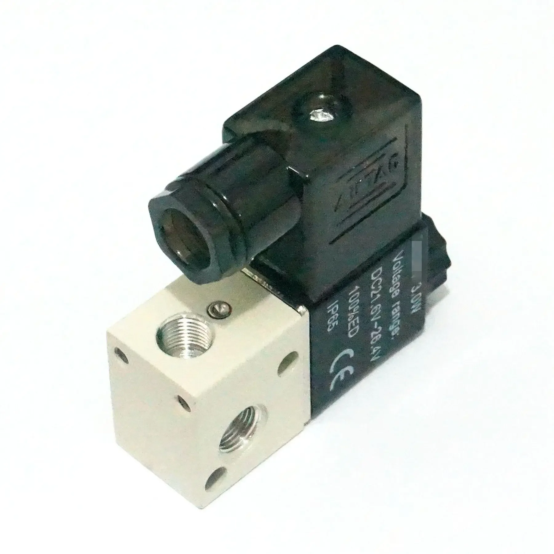 3V1-06 1/8 "BSP مغلق عادة 12VDC 24VAC/DC 36VAC 110VAC 220VAC 380VAC 3 منافذ 2 مواضع صمام الملف اللولبي صمام الهواء لفائف Led