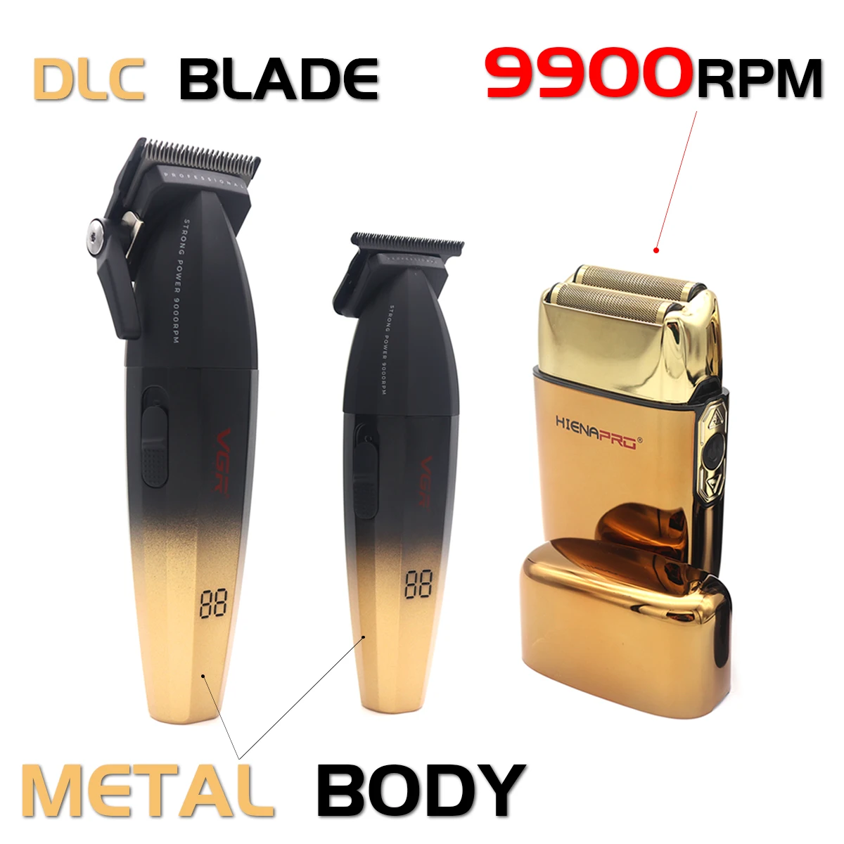 

Мужская машинка для стрижки волос DLC Blade Metal Body Профессиональные парикмахерские машины VGR V003 V906, Электробритва 9900 об/мин HYN809