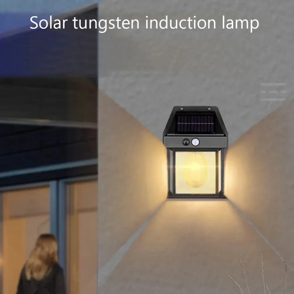 LED في الهواء الطلق الجدار مصباح IP65 مقاوم للماء ضوء الحديقة الشمسية الجسم الاستشعار فيلا الجدار الصغيرة الخفيفة لمسار فيلا في الهواء الطلق