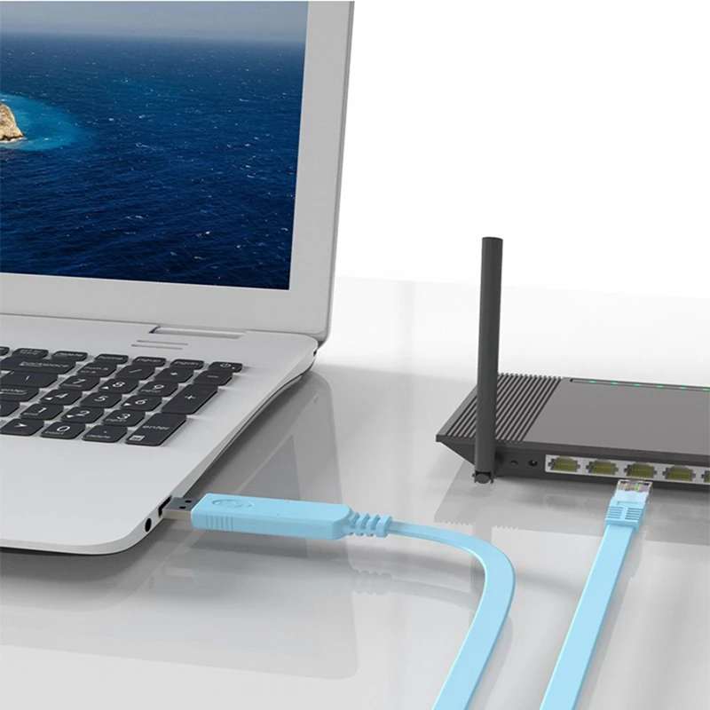 Cavo Console da USB a RJ45 cavo seriale da USB a RS232 cavo adattatore Console da USB a RJ45 CAT5 per router 1.8M