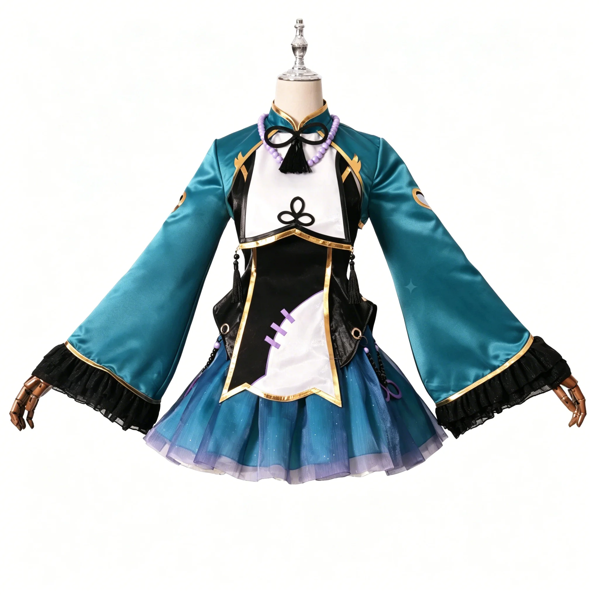 Miku Future Little Zombie Chinese Style Cute Vocaloid Cosplay Costume Full Set for Women Halloween Comic Con Role Play
