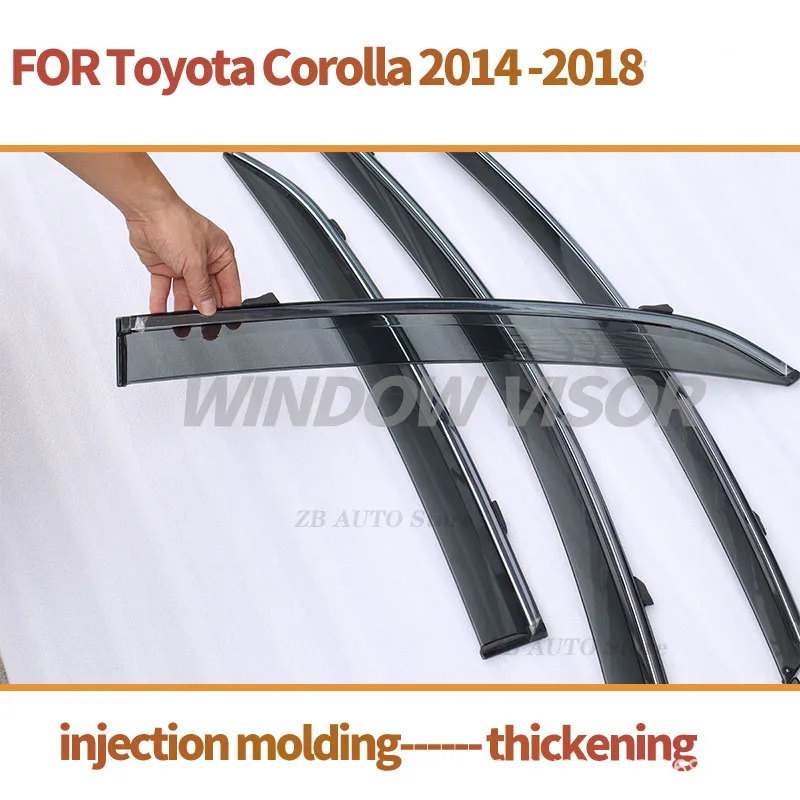 For 2014-2018  toyota corolla Window visors  Rain water prevention; Covering the sunlight; Anti fog; Snow prevention