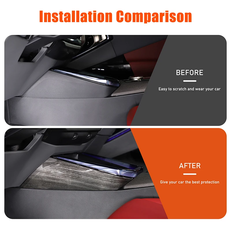 

2Pcs ABS Carbon Fiber For BMW X3 G45 2025+ Car styling central control gear side decorative strip sticker interior accessories