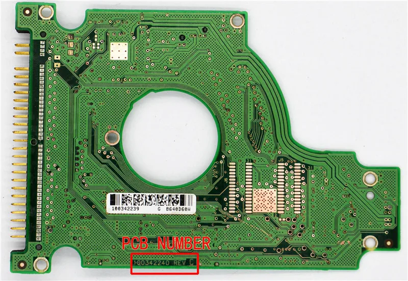 Seagate desktop hard disk board number:  100342240 REV A ,  100342239