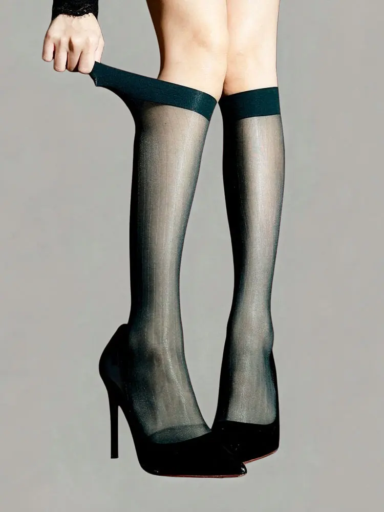 3-Pair Pack Aurora Shine Men's Stockings 5D Ultra Thin Oil Silk Socks Glossy Dark Print Mid Tube Tights Leg Stocking Men Woman