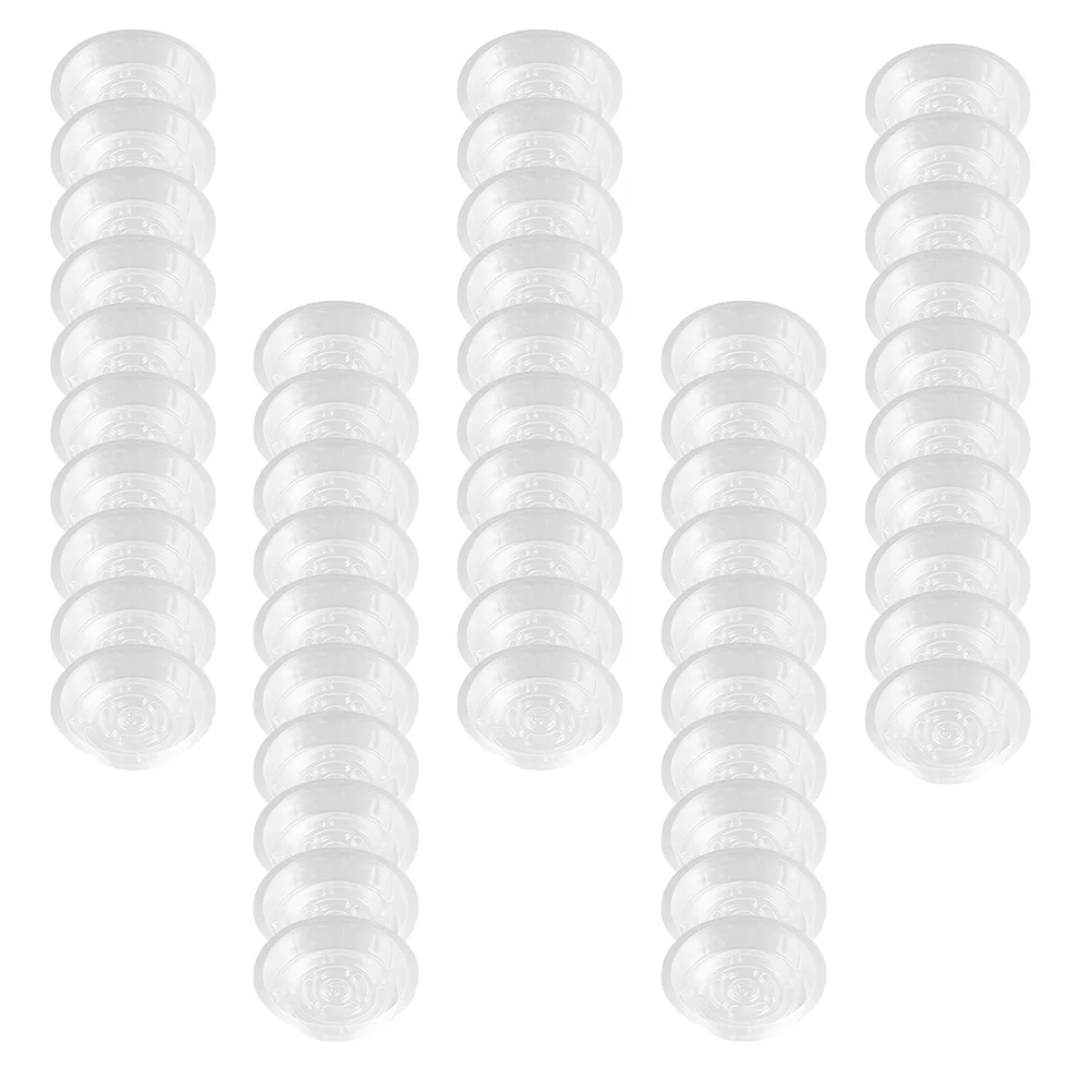 

50Pcs Transparent Plastic Flowerpot Tray Durable Pet Material Stable Base Suitable for 13cm Pot Indoor Outdoor Garden Plant