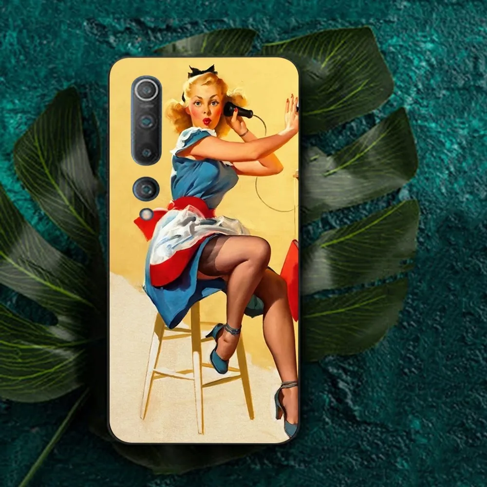 Sexy Pin Up Girl Phone Case For Redmi Note 4 X 5 A 6 7 8 T 9 9S 10 11 11S 11Epro Poco M3 pro