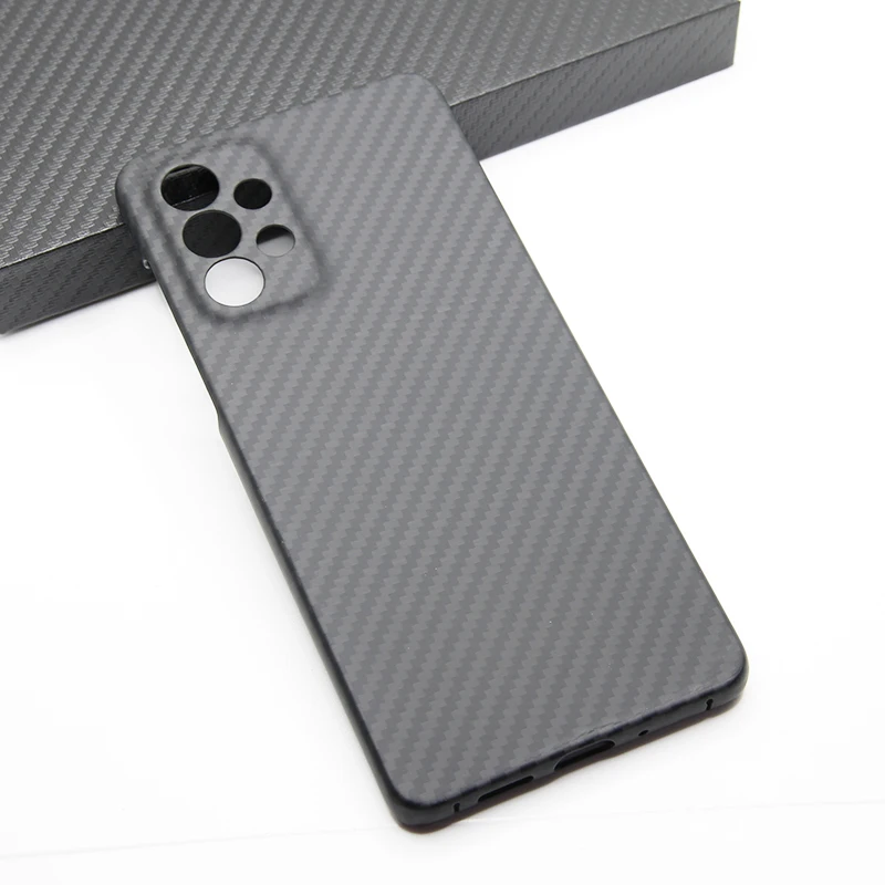 ZXKE carbon fiber phone case for Samsung galaxy A73 5G light thin high-strength aramid fiber material protective shell