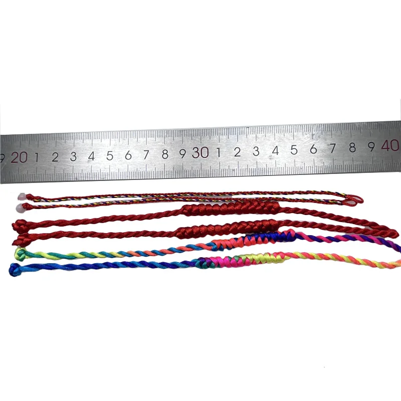 10-20pcs Fashion Lucky Mixed Color Red Thread String Multi Hand Rope Peach Blossom Gift Wholesale Men And Women Jewelry Lovers