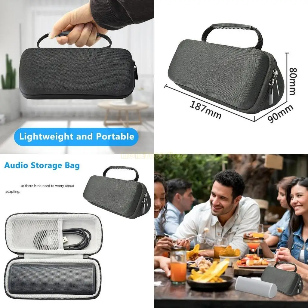 

F62C Nylon Speaker Carrying Cases for Roam Speaker Unique Storage Bags Shockproof Protective Cases Anti-Scratch Shells