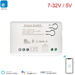 Smart Updated WiFi Wireless Smart Switch Inching Self-Locking Relay Module, Access Control,DIY WiFi Garage Door Opener