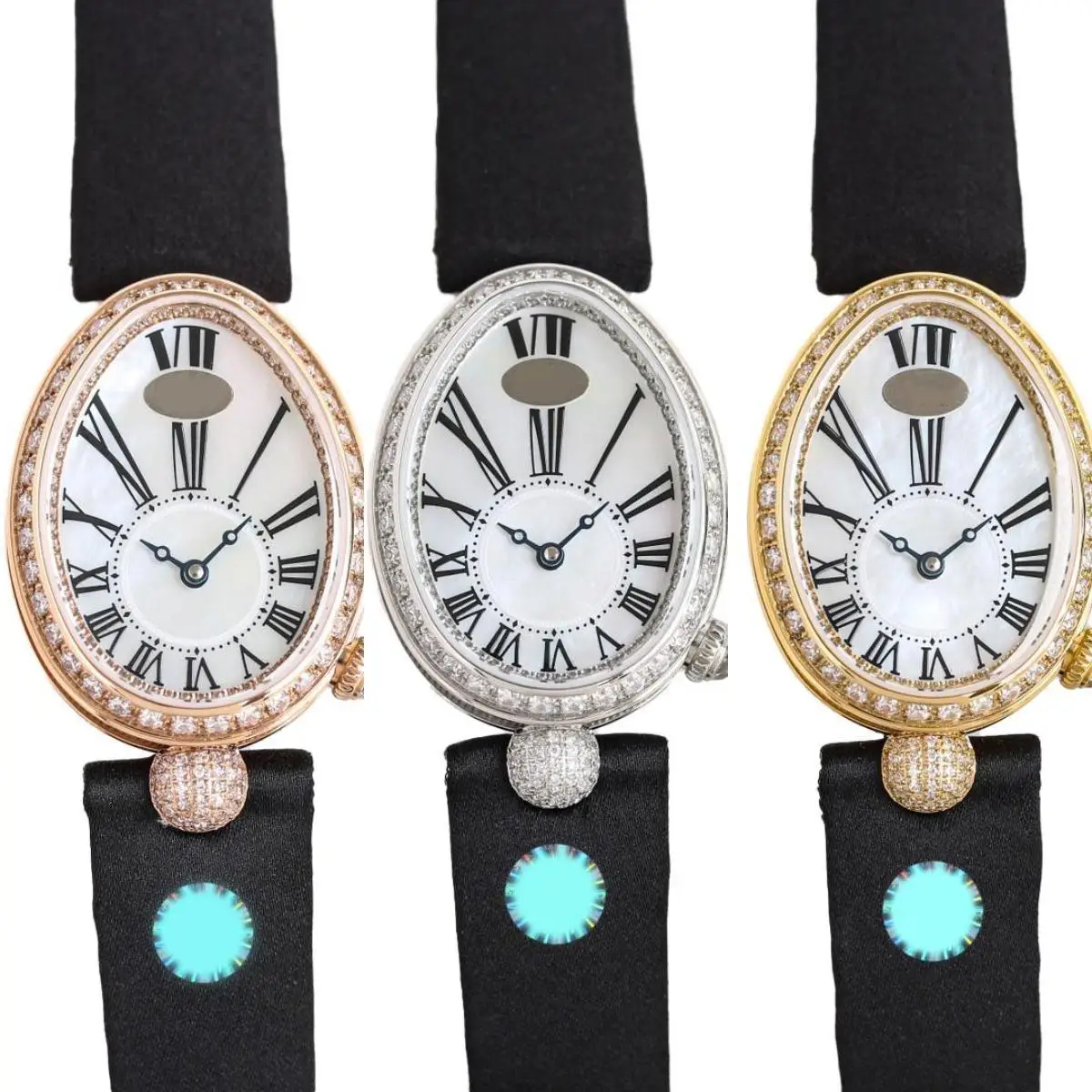 ساعة نسائية ذات علامة تجارية فاخرة على شكل حصاة ساعة على الطراز الأنيق للنساء مصنوعة من هدية ملهمة من Breguetes للفتيات