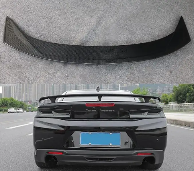 Real Forged Carbon Fiber / FRP Car Rear Wing Trunk Lip Spoiler For Chevy Chevrolet Camaro ZL1 2016 2017 2018 2019 2020 2021