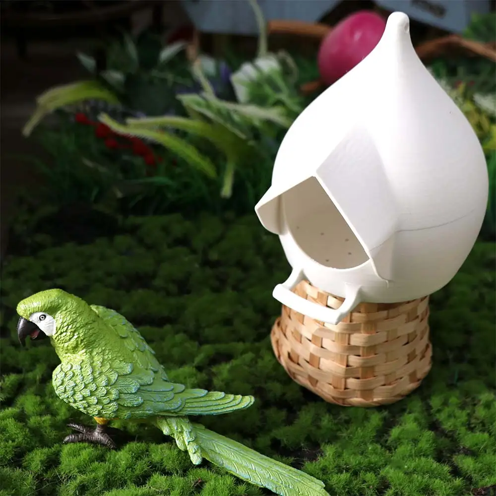 Plastic Waterproof Hanging Bird Feeder Large Capacity with Stand Hummingbird Feeder Rainproof Bird Feeding Dispenser Garden