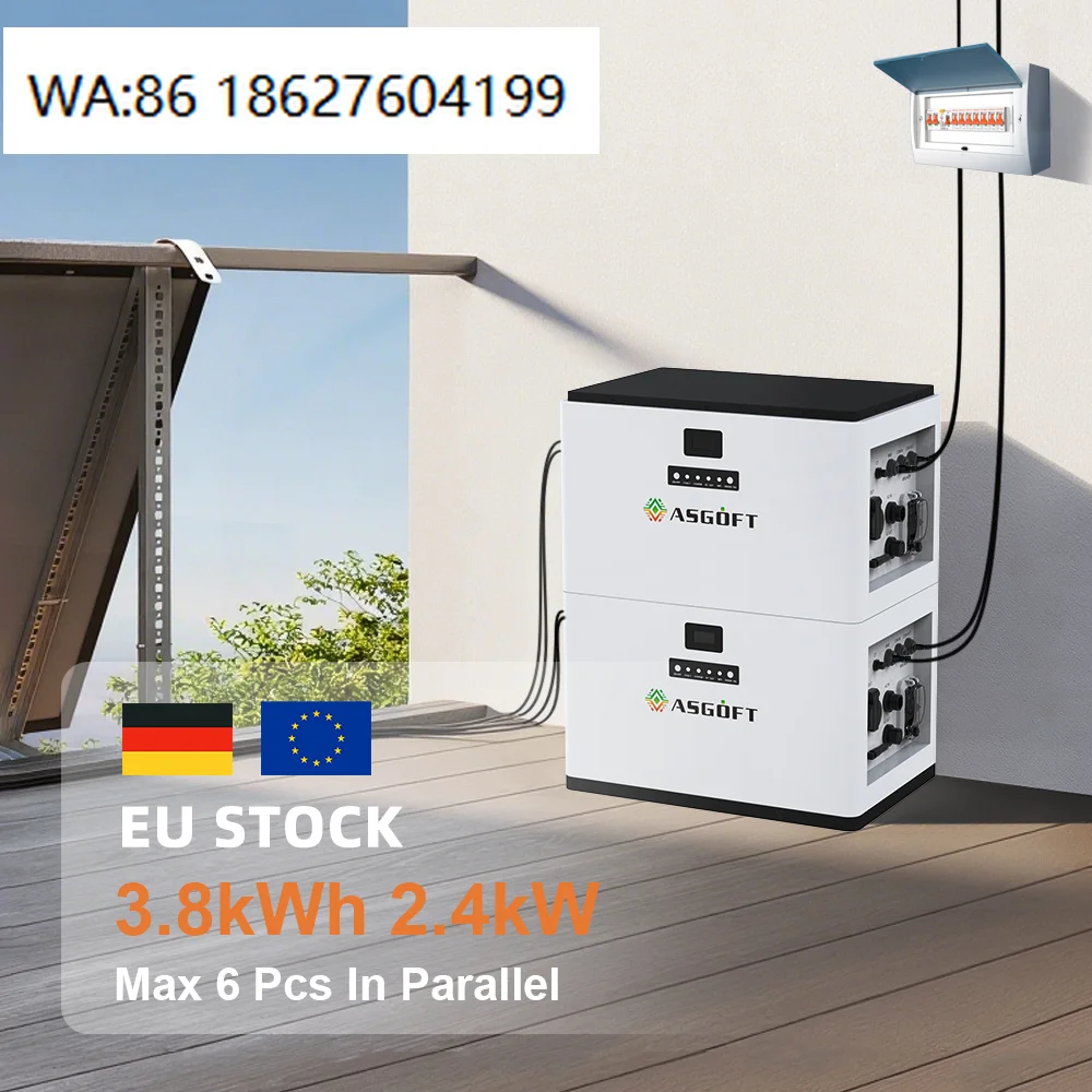 EU Stock Plug And Play Stackable Balcony All In One Solar LiFePO4 Battery 3.8KWH/7.6KWH/22.8KWH IP65 Protection