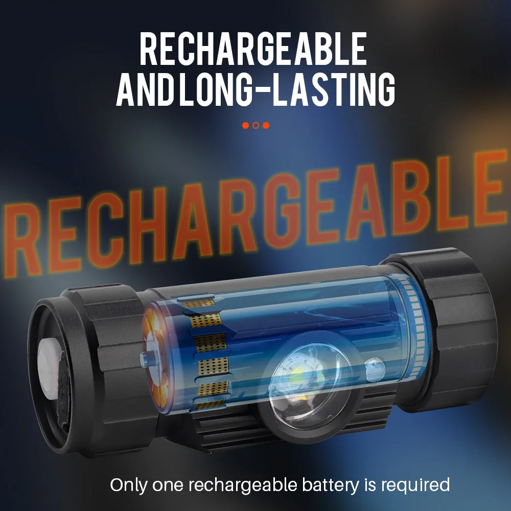 BORUiT 020 Светодиодный налобный фонарь с датчиком движения 1000LM Type-C Перезаряжаемая фара Водонепроницаемый налобный фонарь для кемпинга и охоты