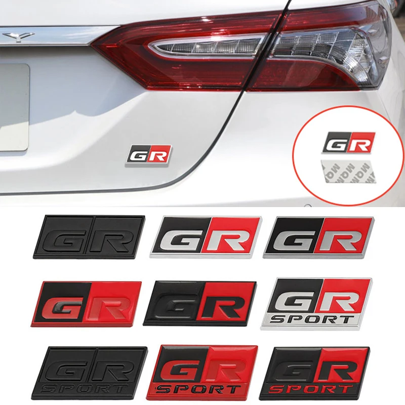 ثلاثية الأبعاد سيارة معدنية ملصق GR الرياضة شعار شارة الشارات لتويوتا HV يارس RZ RC RS C-HR كورولا بريوس هرير كامري تاكوما rav4
