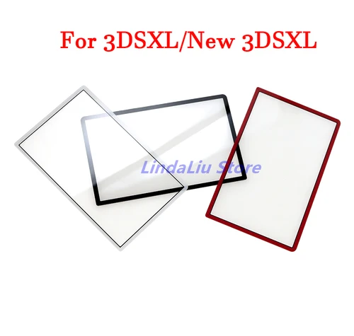 10 unids/lote lente de pantalla superior de plástico marco de pantalla LCD frontal cubierta de lente para nuevo 3dsxl 3DSLL para 3DS XL LL