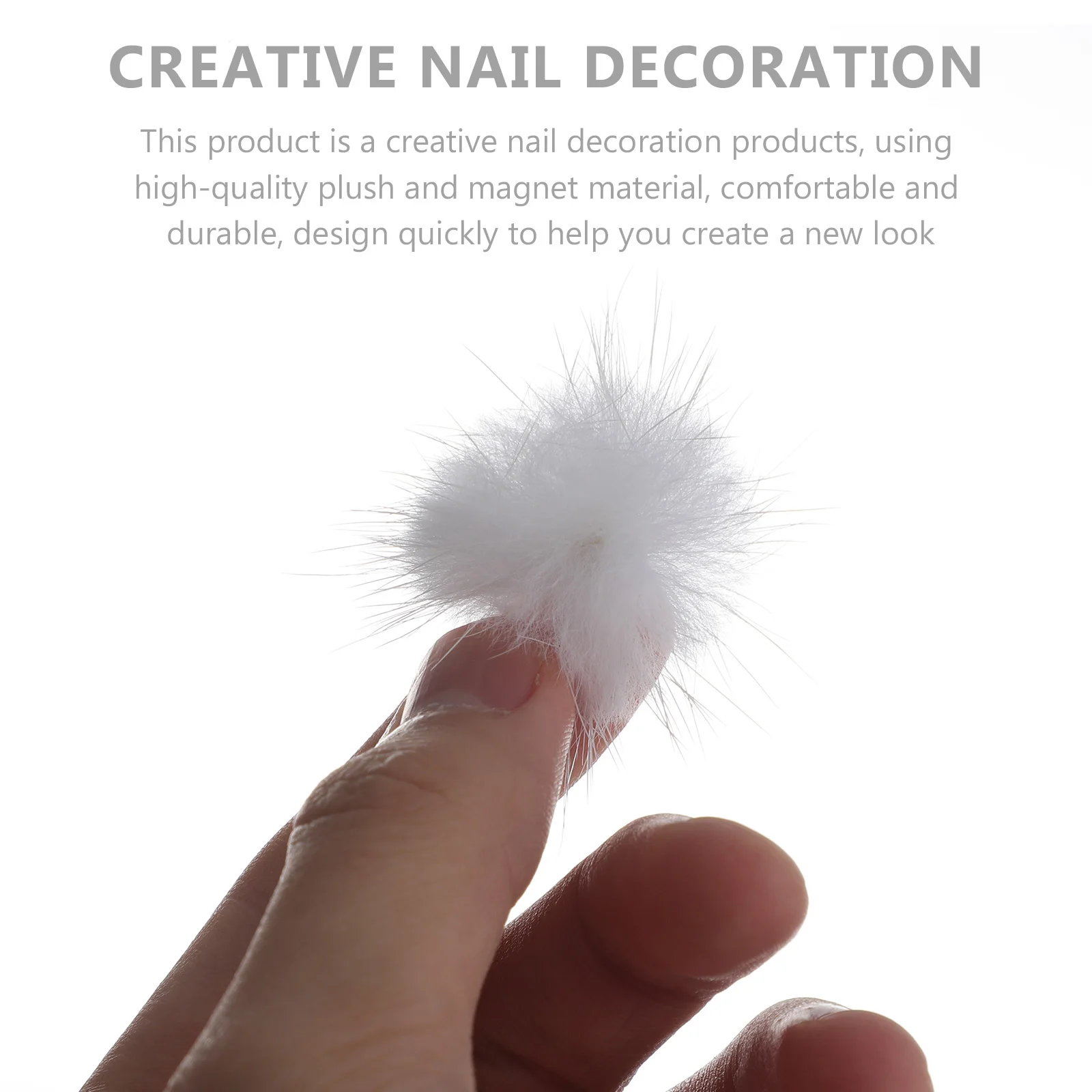 

6pcs Magnetic Hair Ball Nail Art Diy Nail Parts Decorations DIY Manicure Sticker Accessories Removable naments