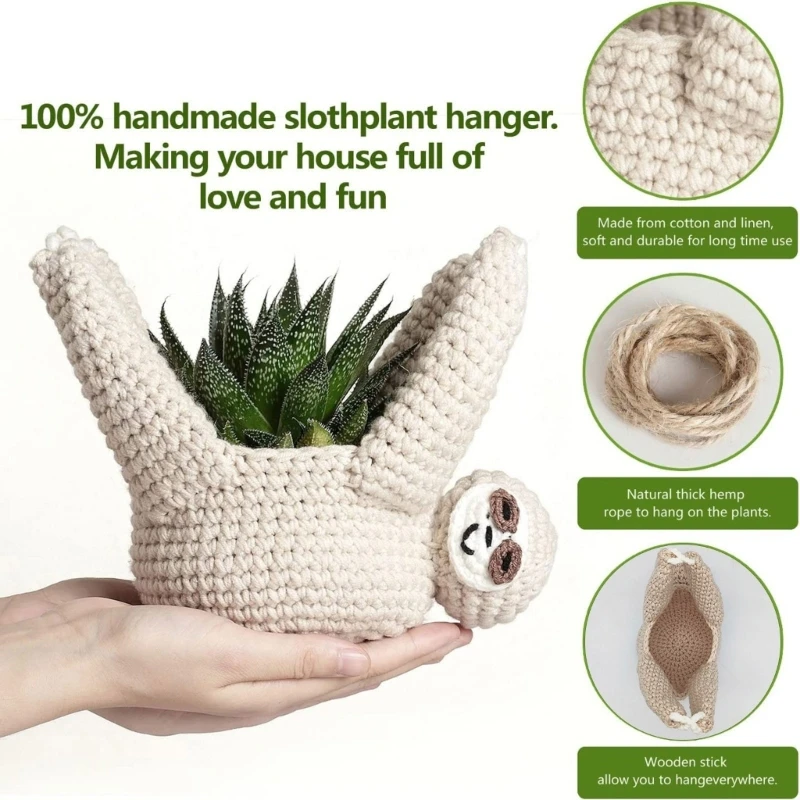 Porte-plantes, Pots fleurs, décoration amusante en forme paresseux pour plantes d'intérieur, livraison directe