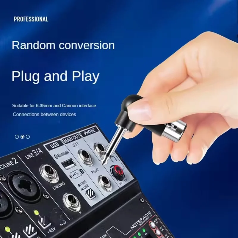 【Exclusive!】Wireless Microphone System Converter Head 5Pack 3 Pin 6.35Mm Male Female Electric Guitar System Adapter Plug