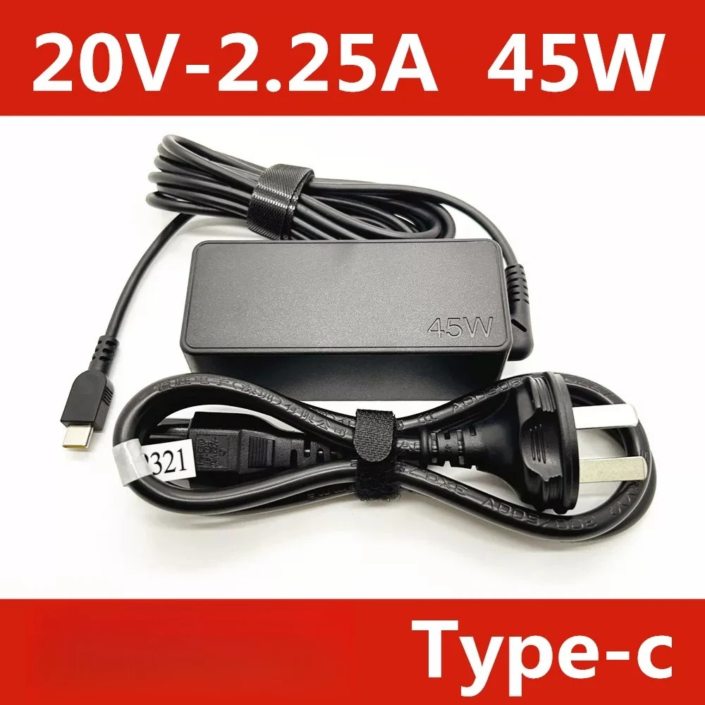 Adaptador de Corriente de 45W Tipo-C para Lenovo X1 X280 X390 T480, Cargador de 20V 2.25A
