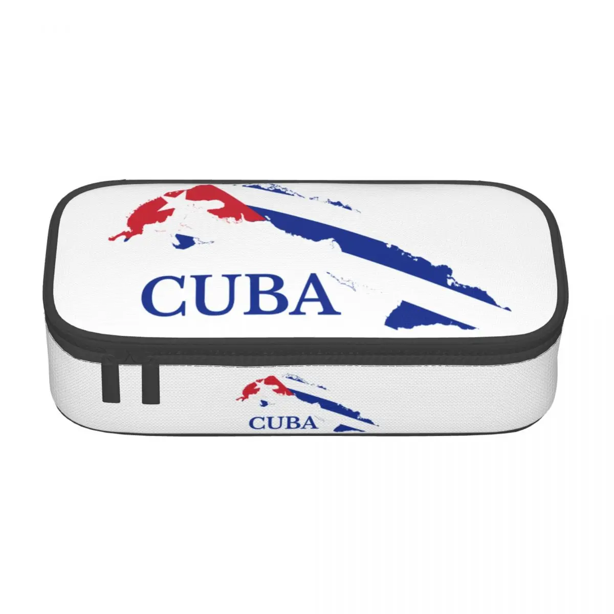 Customized Cuban Cuba Map Flag Korean Pencil Cases Girl Boy Large Storage Pencil Bag Pouch Students Stationery