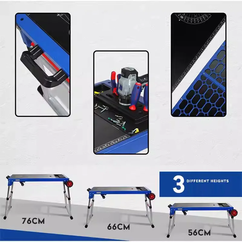 

Портативная подставка для торцовочной пилы, быстроскладная конструкция, включает съемный кронштейн для торцовочной пилы, регулируемая по высоте (настраиваемая)