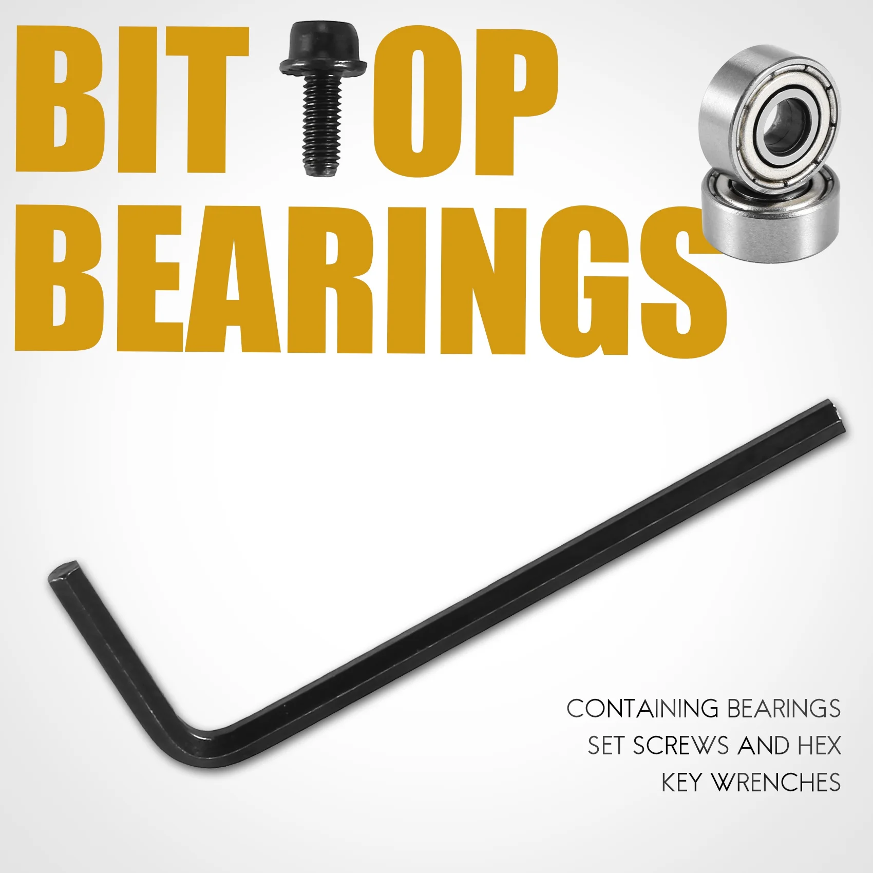 Top Bearing Router Bit Cutter Head Bearing Set Ball Bearing Acessórios Kit Interno 4.76mm Exterior 12.7mm