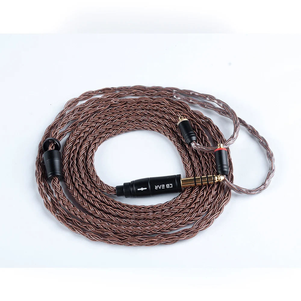 KBEAR 16 Core Reinem Kupfer Kopfhörer Kabel 2PIN/MMCX/QDC Earbuds Connector Verwenden Für KZ EDX ZSN PRO BLON BL-03 KBEAR KS1 Kopfhörer – Detail 17