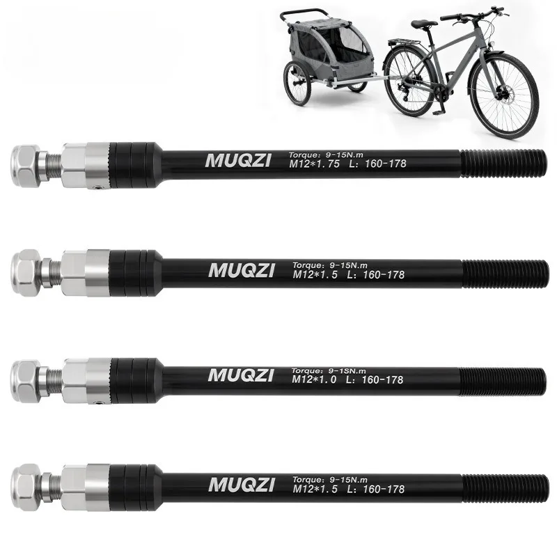 

Bicycle Trailer Thru Axle Cargo Trailer Kid Trailer Thru Axle 160-178mm Bike Trailer Hitch Axle M12 P1.0/1.25/1.5/1.75