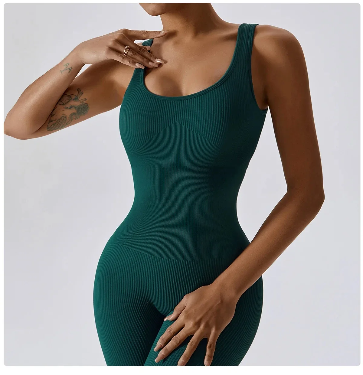 Sleeveless Bodysuit Women Sportswear Streetwear Sexy Bodycon Rompers Square Neck Basic Black One Piece Outfit Women's Clothing