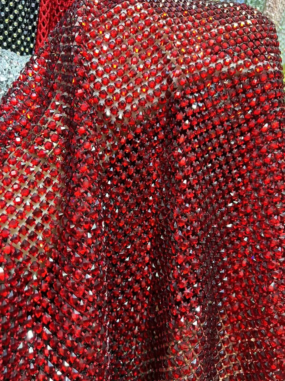 African Stones Heavy Lace Fabric 2024 High Quality Lace Material French Nigerian Lace Fabrics For Wedding Sewing HS