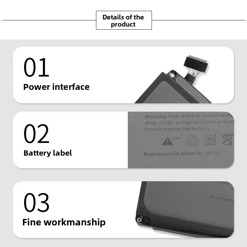 لماك بوك Pro15 A1331 A1342 MC207 بطارية الكمبيوتر المحمول بطارية عالية السعة بطاريات بديلة عالية الجودة