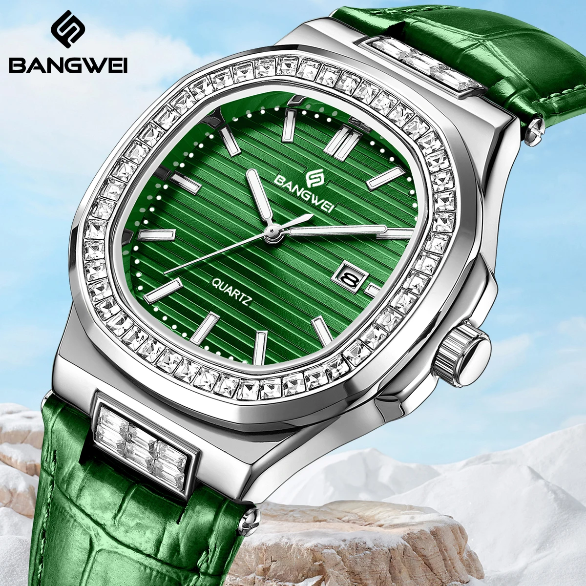 BANGWEI 2025 NEW elegant Women's Watch luxury business luminous date clock quartz vintage watches  fashion Women's wristwatch