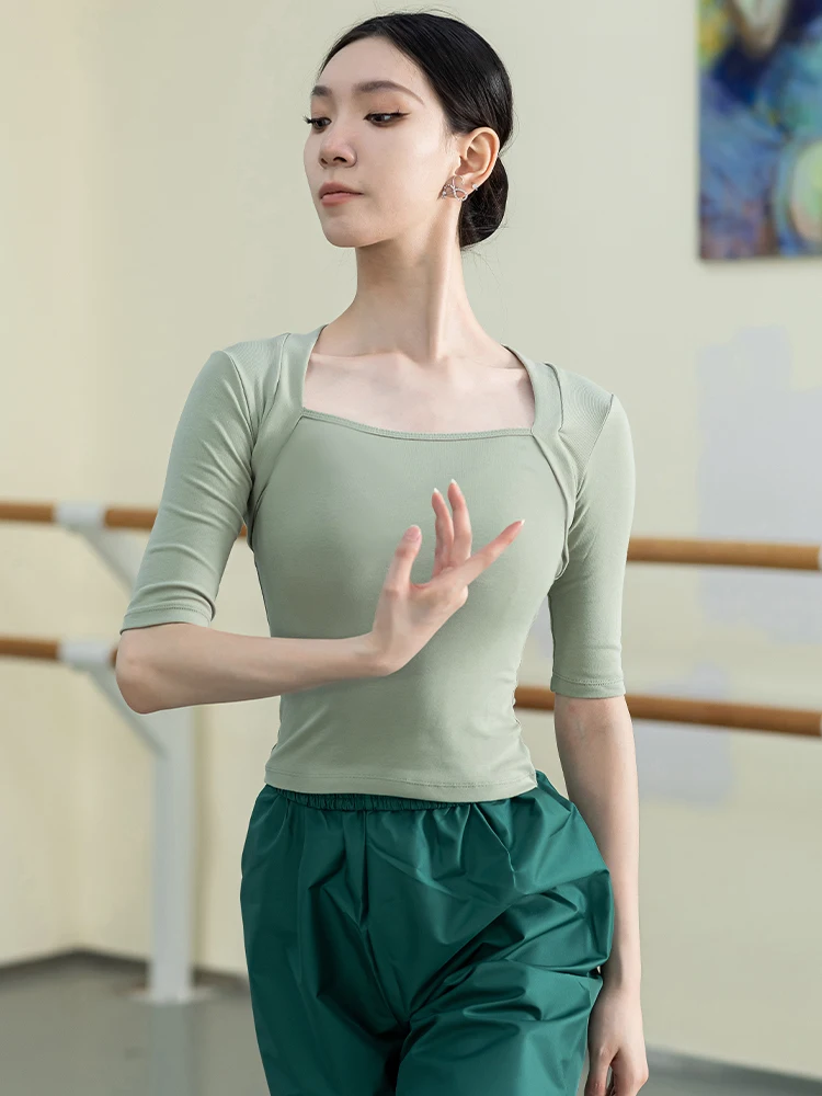 Elegant Dance Tops Ballet Dance Cropped Tops Modern Classical Dance Coats Long Sleeve Women Teen Ballet Dance Outfits