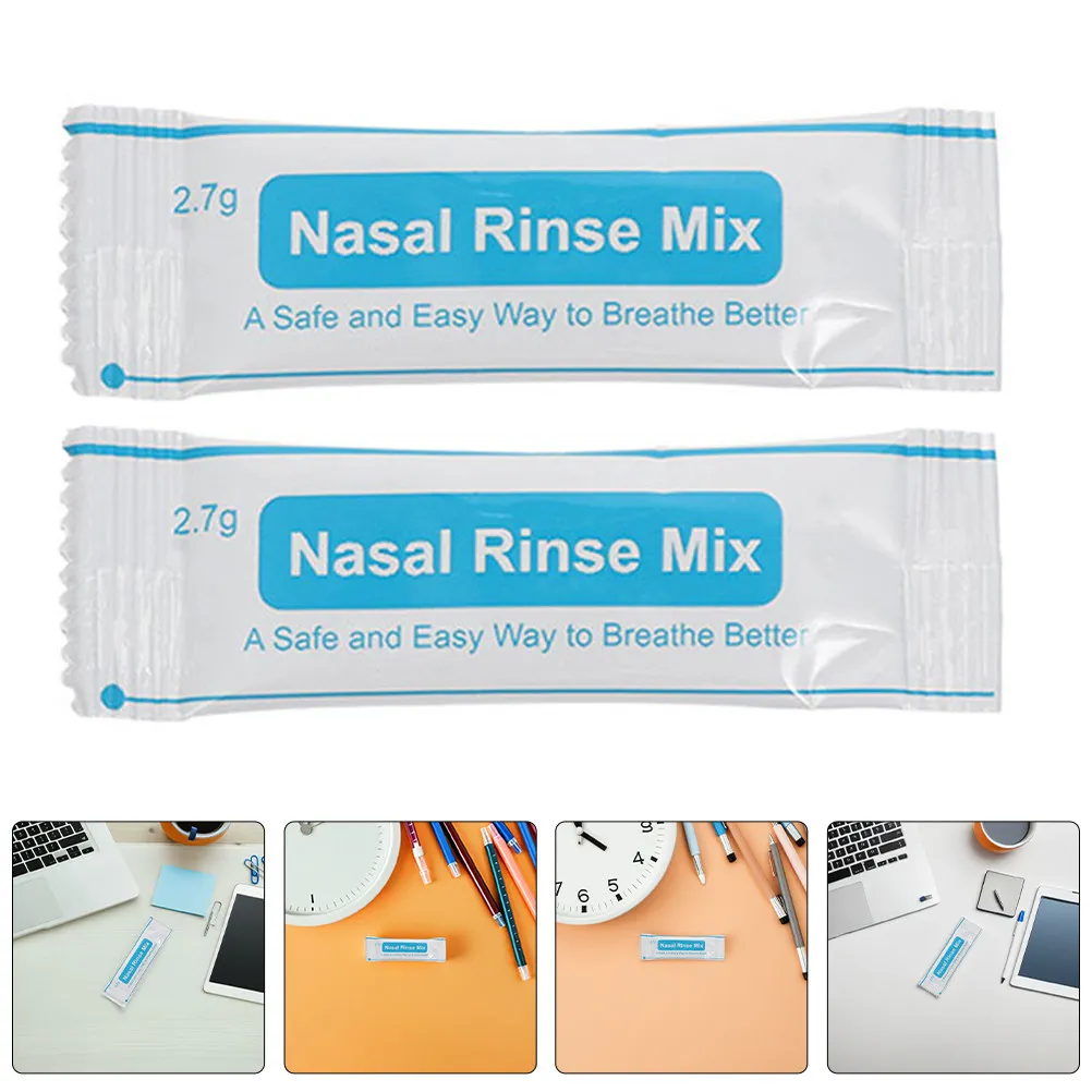 

60 шт. быстрорастворимой соли для промывания носа, солевой раствор для ежедневного ухода за носом, солевые пакетики для облегчения синусита