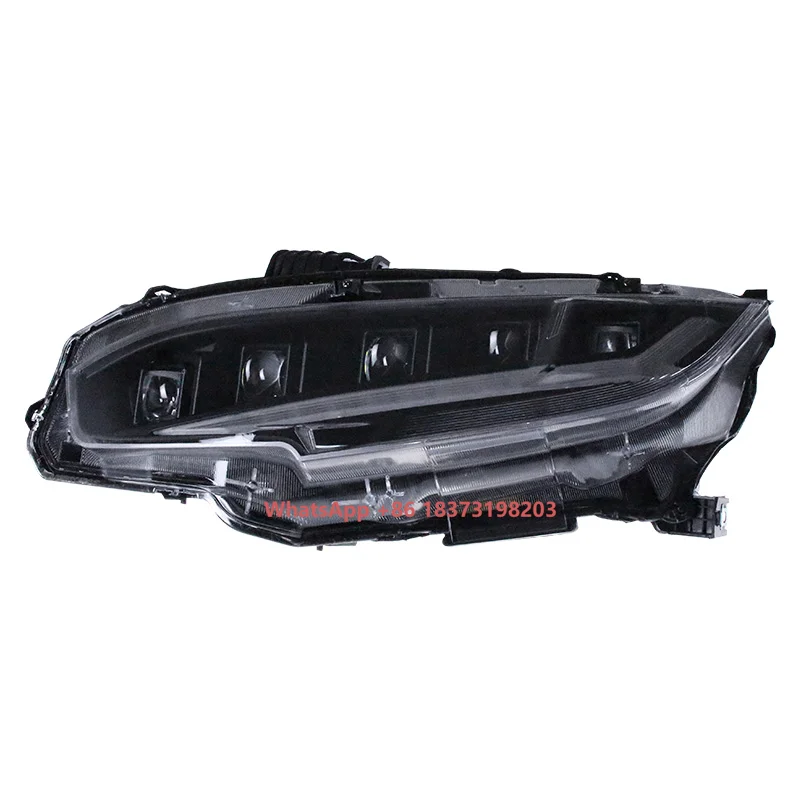 

Подходит для Honda 10-го поколения 16-20 Civic, фара в сборе, модифицированная линза, светодиодная фара, стример, указатель поворота, хэтчбек