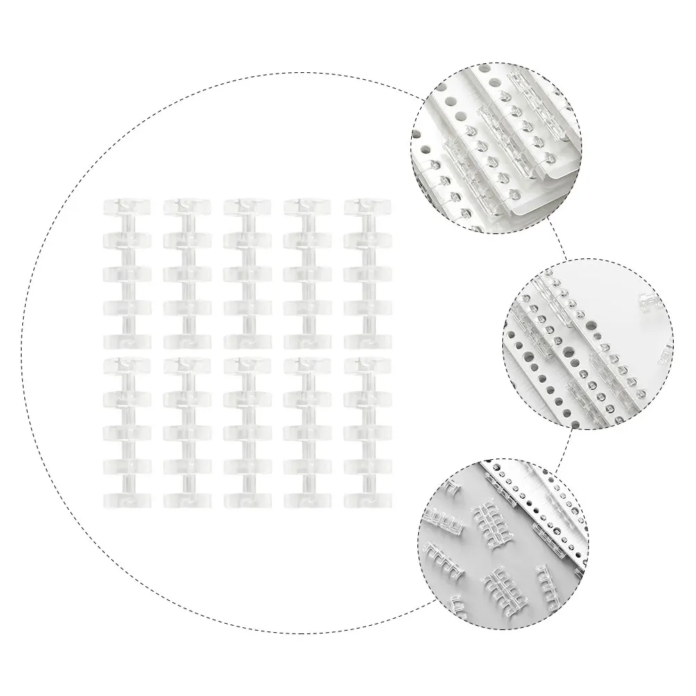 20 قطعة من مجلدات أوراق الشجر السائبة، مجزأة من البلاستيك، سطح أملس، مشبك ملف عملي للاستخدام اليومي #2