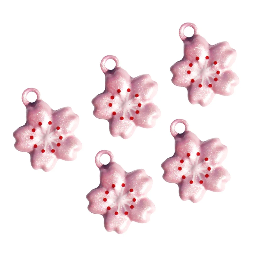 

5 PCS Cherry Blossom Bell Pet Necklace Accessories Pendant Supplies Decoration Shape Collar Puppy