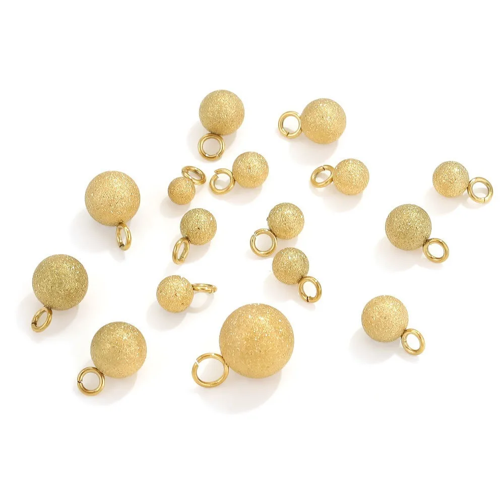 20pcs Stainless Steel Solid Ball Beads for DIY Jewelry Making